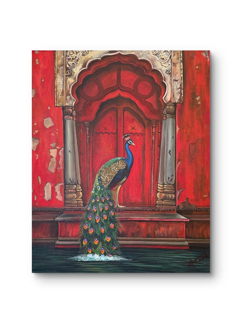 The Royal Peacock 24" x 30"